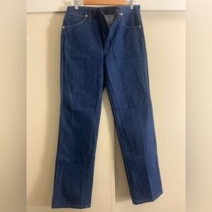 Wrangler Indigo Denim Jeans with Tan Stitching